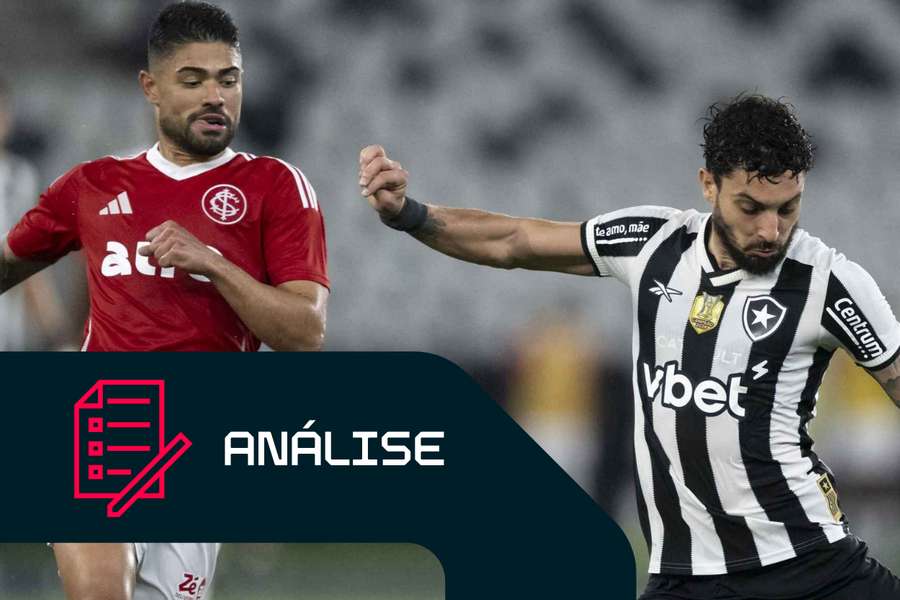 Alex Telles e Bruno Tabata no confronto entre Botafogo e Inter em 2025