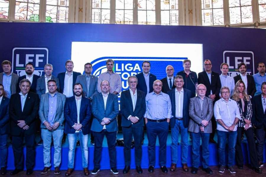 Dirigentes membros da Liga Forte Futebol