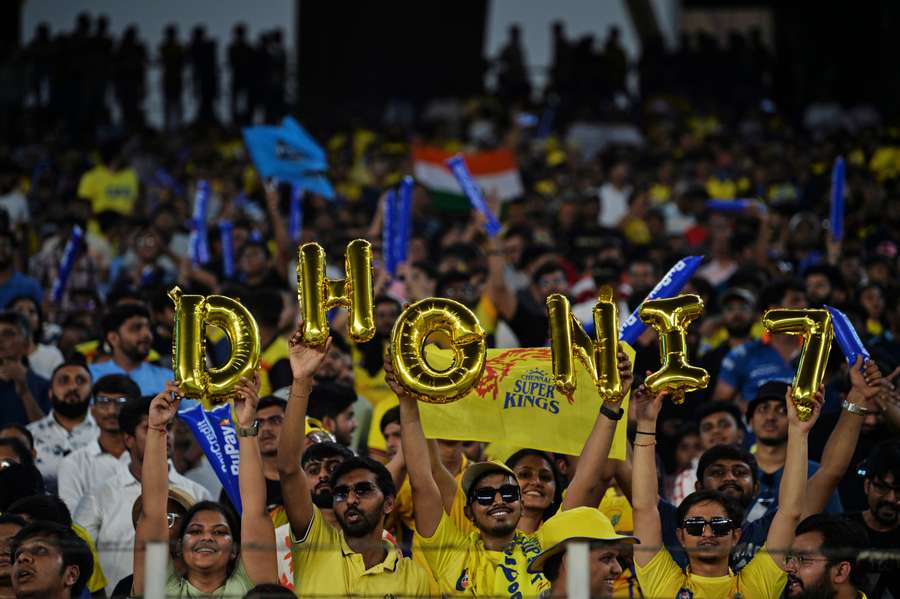 Fans of Chennai Super Kings' Mahendra Singh Dhoni