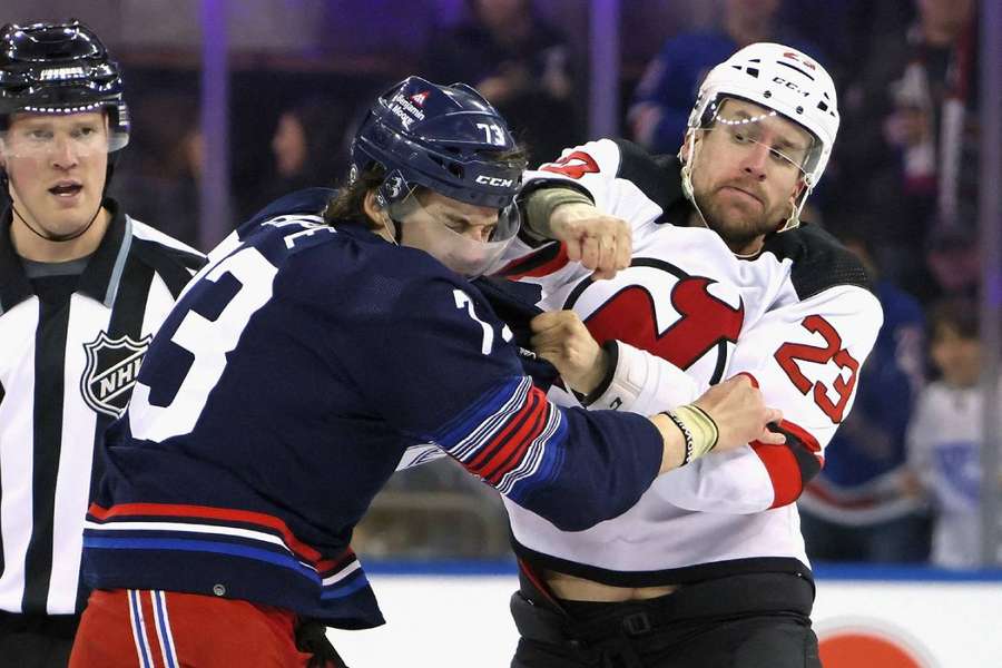 Rempe during his brawl with MacDermid