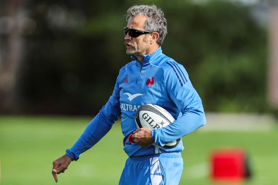 Fabien Galthié à l'entraînement.
