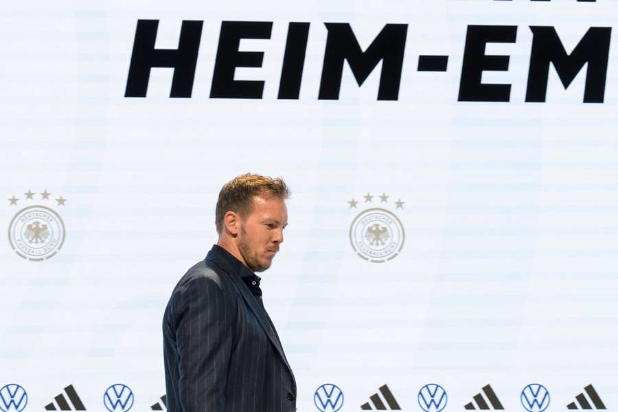 Nagelsmann bei der Pressekonferenz am Donnerstag.