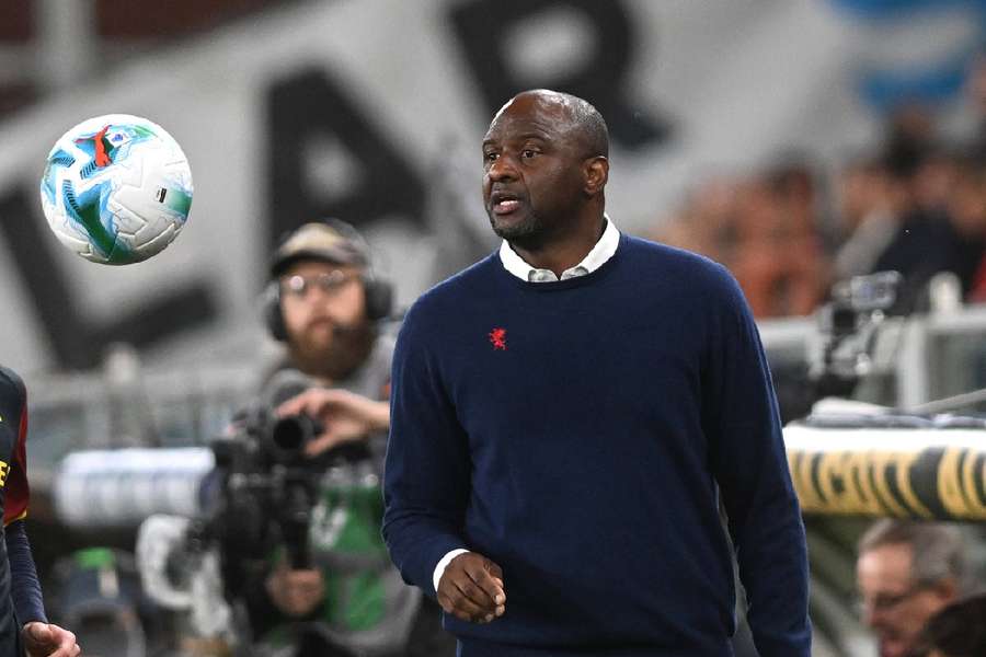 Patrick Vieira on the touchline for former club Geona Patrick Vieira on the touchline for former club Geona