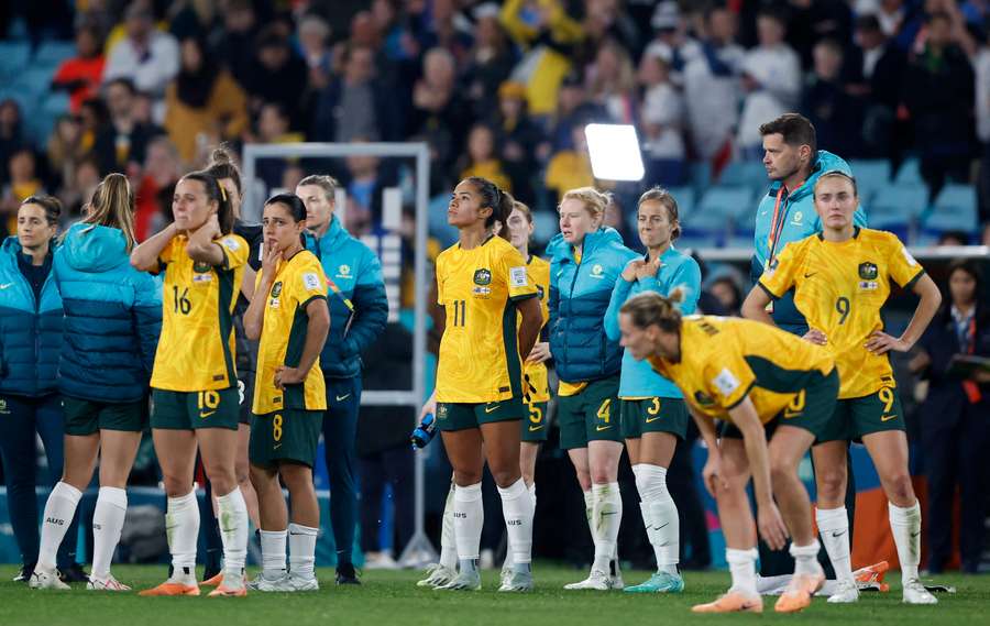 Australian players after the final whistle