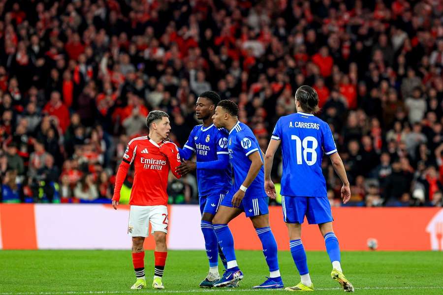 Prestianni no Benfica-Real Madrid, no Estádio da Luz