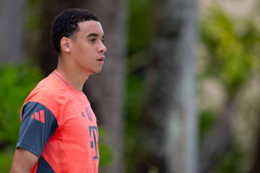Jamal Musiala Ende Juni beim Training in den USA.