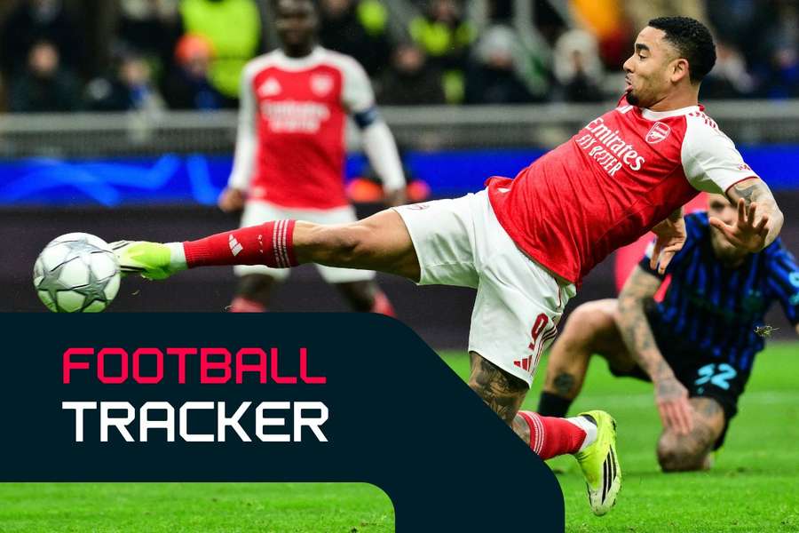 Arsenal's Gabriel Jesus shoots and scores against Inter