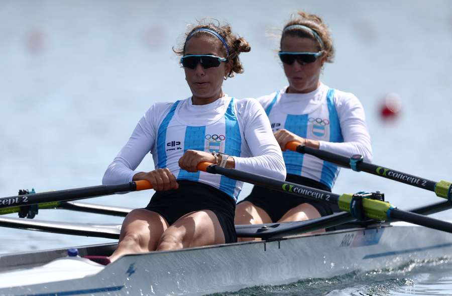 Sonia Baluzzo Chiaruzzo of Argentina and Evelyn Silvestro of Argentina in action