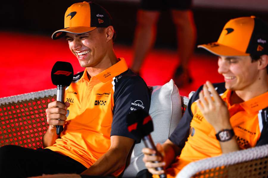 Lando Norris and McLaren team-mate Oscar Piastri