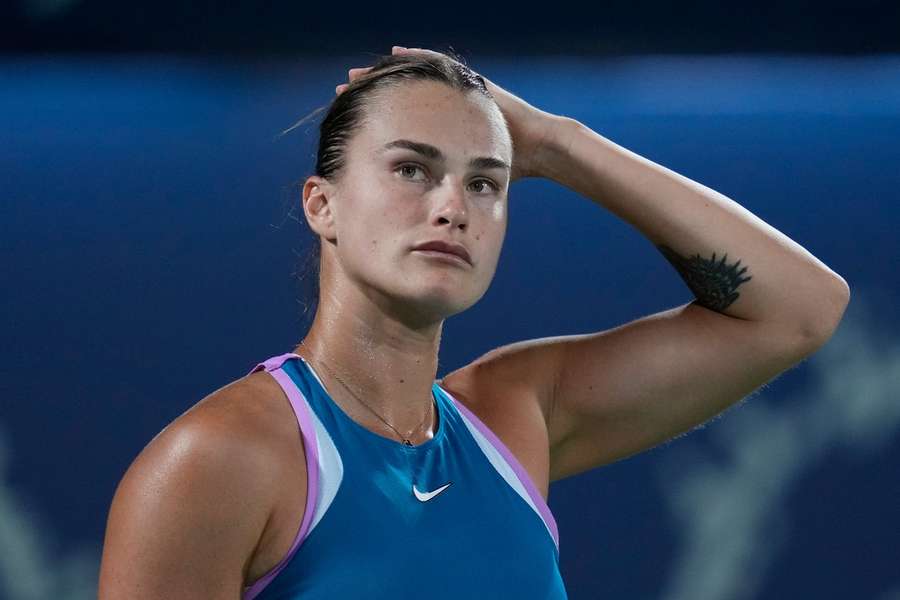 Sabalenka was knocked out of the Dubai Open in dramatic fashion