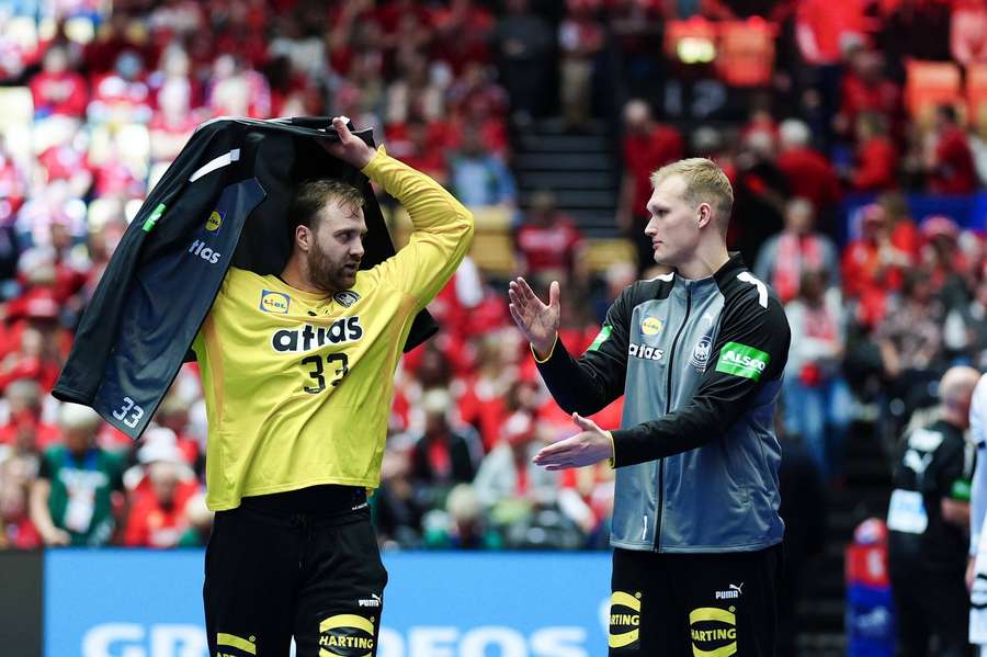 Die DHB-Torhüter Andreas Wolff (l.) und David Späth (r.)