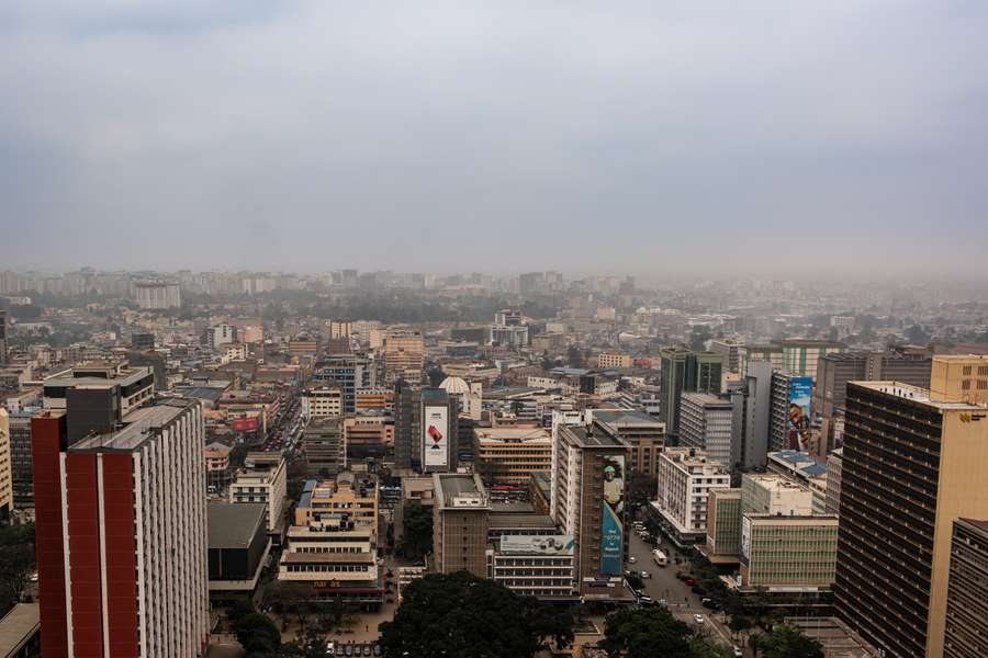 Vista aérea de Nairobi Vista aérea de Nairobi