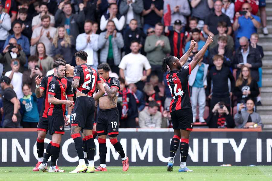Antoine Semenyo scored both of Bournemouth's goals