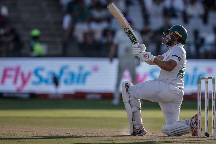 Wiaan Mulder scored 115 for South Africa on day four Wiaan Mulder scored 115 for South Africa on day four