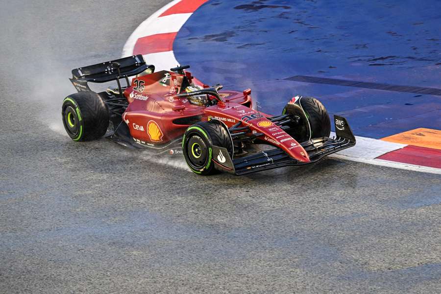 Leclerc topped the pile in a rainy final practice in Singapore