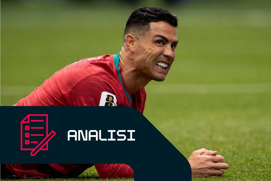 Cristiano Ronaldo durante il pareggio del Portogallo con la R.D. Congo Cristiano Ronaldo durante il pareggio del Portogallo con la R.D. Congo