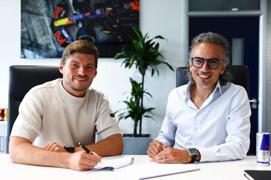 Max Verstappen has put pen to paper on a new deal with Red Bull Max Verstappen has put pen to paper on a new deal with Red Bull