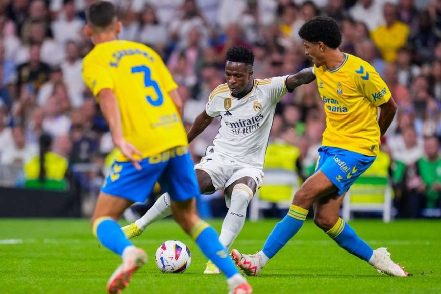 Vinicius Júnior em ação contra o Las Palmas nesta quarta-feira (27)