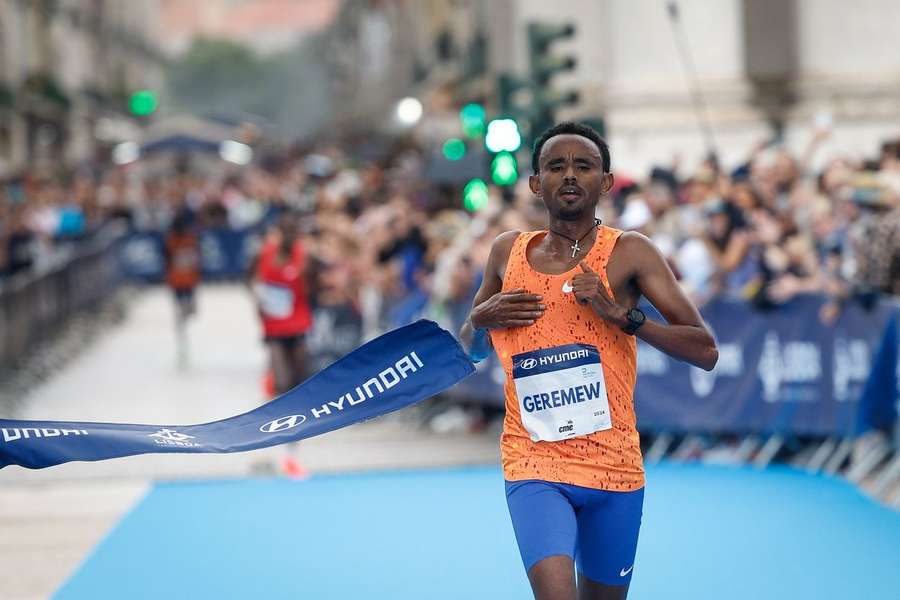 Mosinet Geremew, vencedor da EDP Meia-Maratona de Lisboa