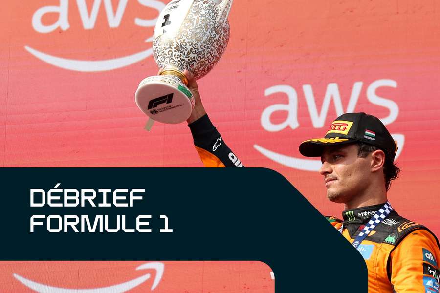 Lando Norris et son trophée, ce dimanche.