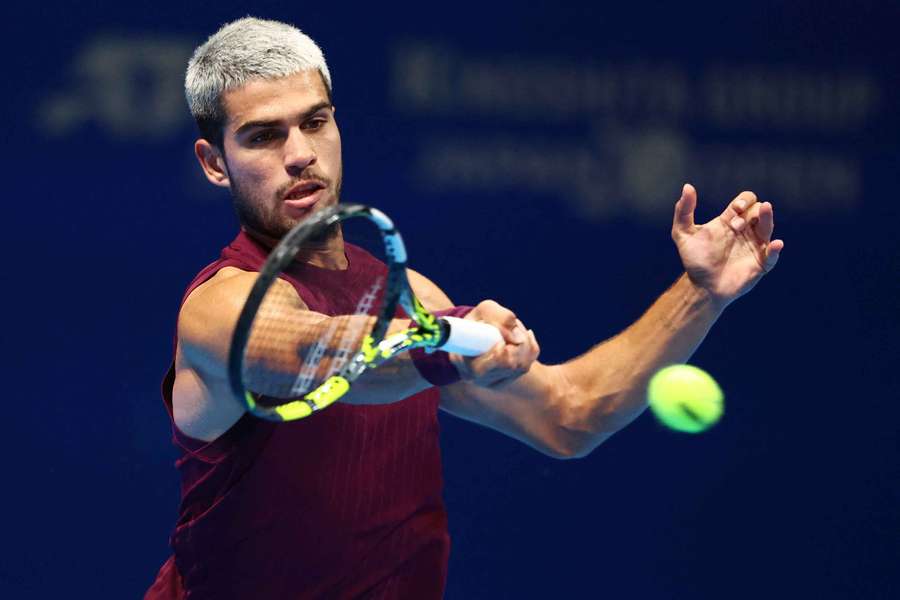 Alcaraz won the Tokyo title last month