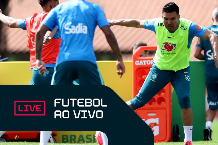 Casemiro em treino do Brasil na Comary Casemiro em treino do Brasil na Comary