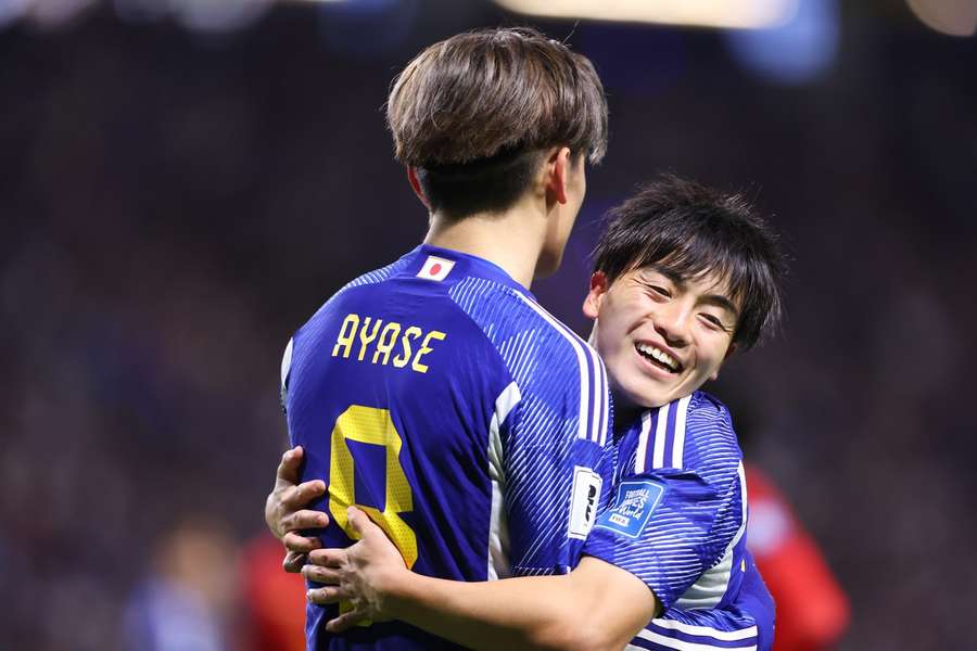 Ayase Ueda maakte voor Japan tegen Myanmar al een hattrick
