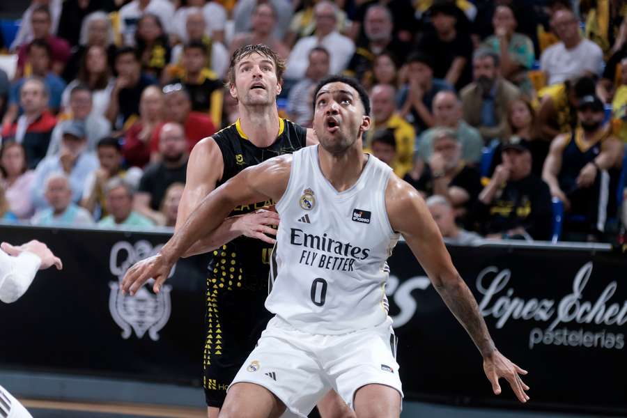 Trey Lyles, en un partido del Real Madrid Trey Lyles, en un partido del Real Madrid