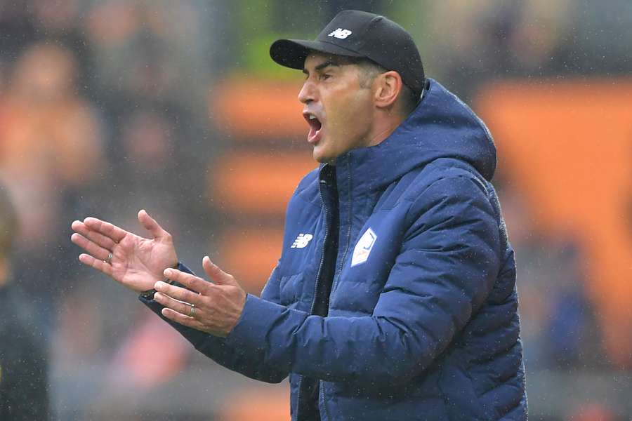Paulo Fonseca le week-end dernier lors du match face à Lorient.
