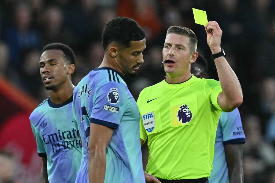 William Saliba was sent off in Arsenal's defeat to Bournemouth