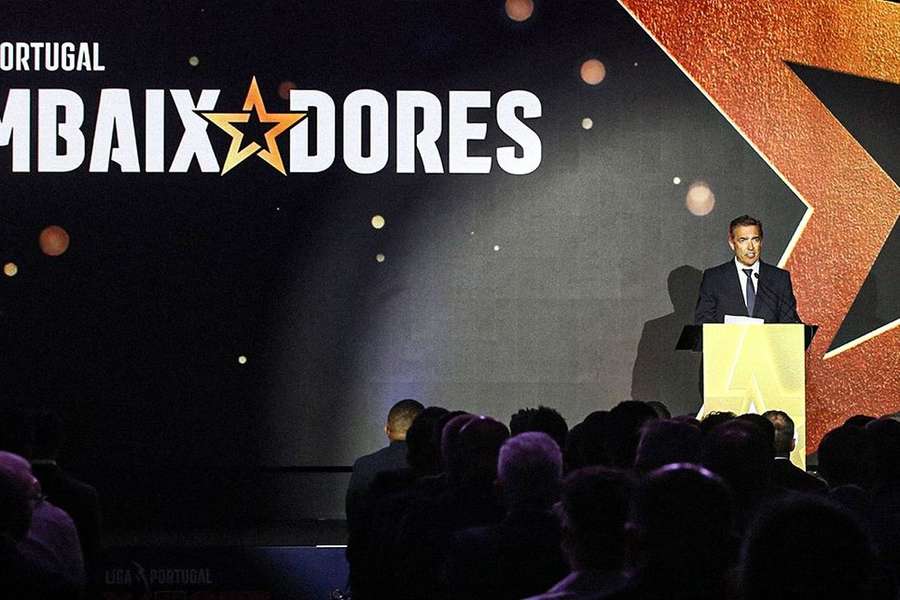 Reinaldo Teixeira, presidente da Liga Portugal, na tomada de posse dos novos Embaixadores