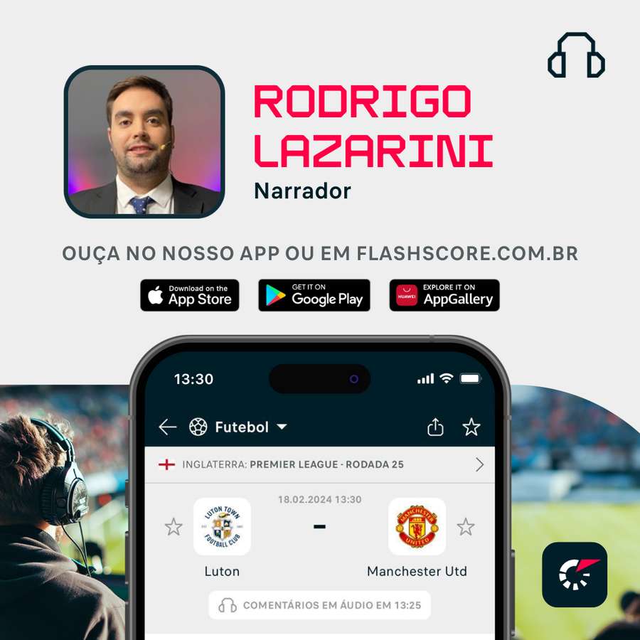 Flashscore transmite Luton x United com narração ao vivo Flashscore transmite Luton x United com narração ao vivo