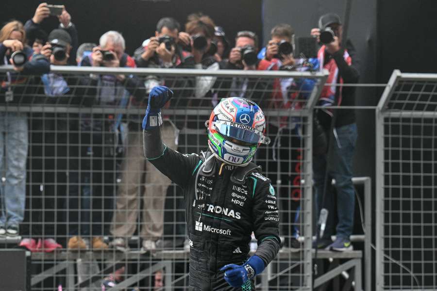 Kimi Antonelli celebrates his victory Kimi Antonelli celebrates his victory