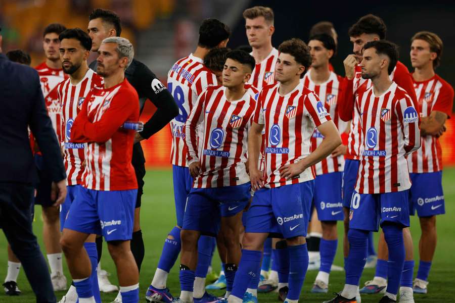Atlético de Madrid após a derrota na Taça do Rei