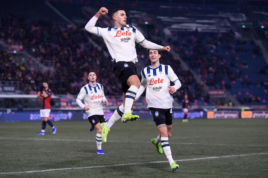 Nikola Krstovic celebrates