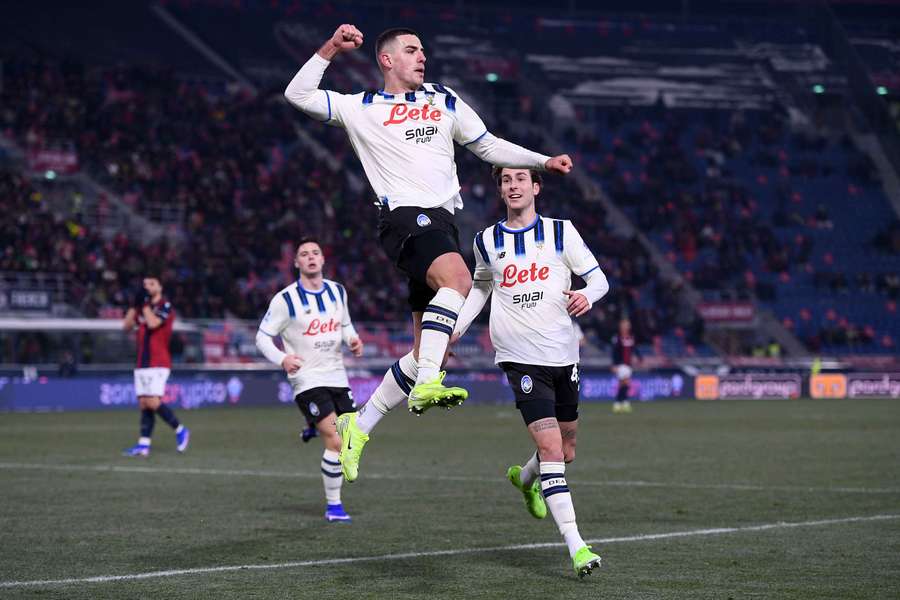 Nikola Krstovic celebrates