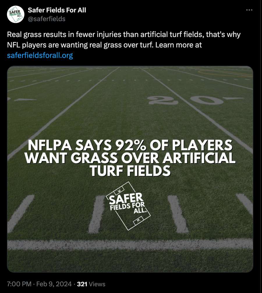Campanha da Safer Fields For All, empresa de gramados naturais dos EUA
