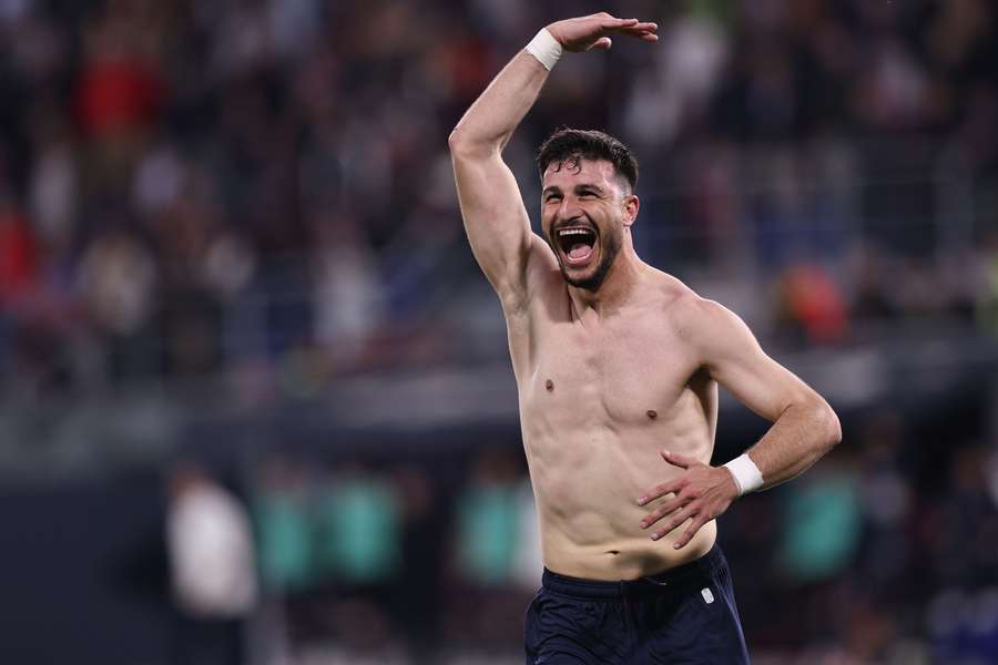 Bologna's Riccardo Orsolini celebrates after scoring the winning goal against Inter Milan on April 20 Bologna's Riccardo Orsolini celebrates after scoring the winning goal against Inter Milan on April 20