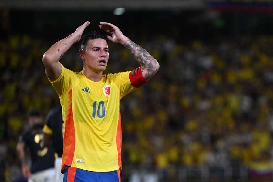 James, con la selección Colombia