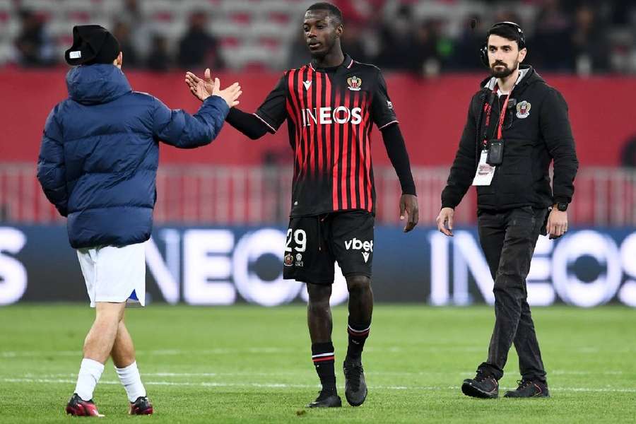 Pépé em seu último clube, o Nice, da França