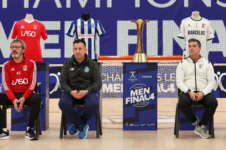 Os treinadores de Benfica, FC Porto e Óquei de Barcelos