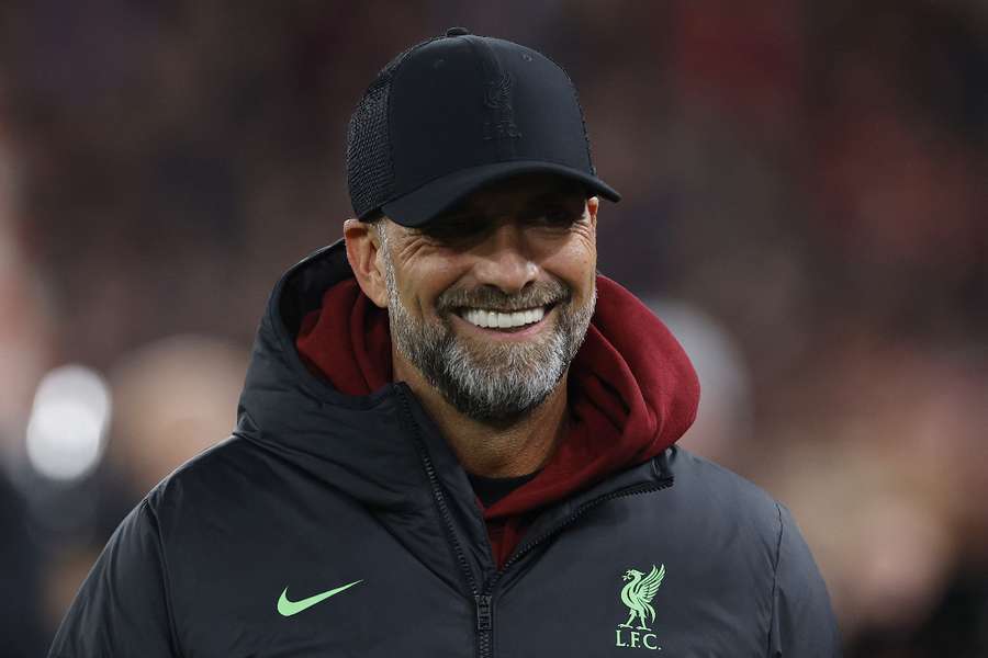 Klopp in good mood in Liverpool's 4-1 win in the Europa League