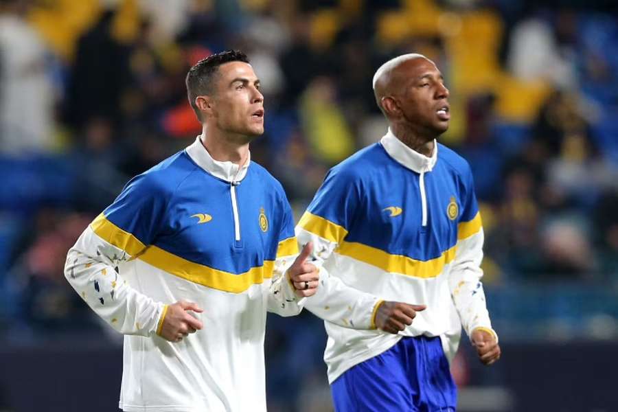 Ronaldo (L) with Anderson Talisca