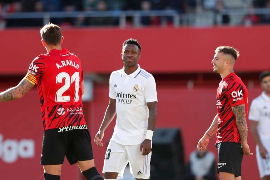 Vinícius, durante el partido en Mallorca.