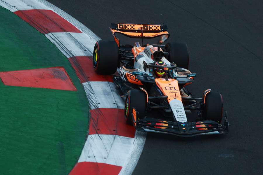 Oscar Piastri powers through a corner during free practice at the 2025 Mexican GP. Oscar Piastri powers through a corner during free practice at the 2025 Mexican GP.