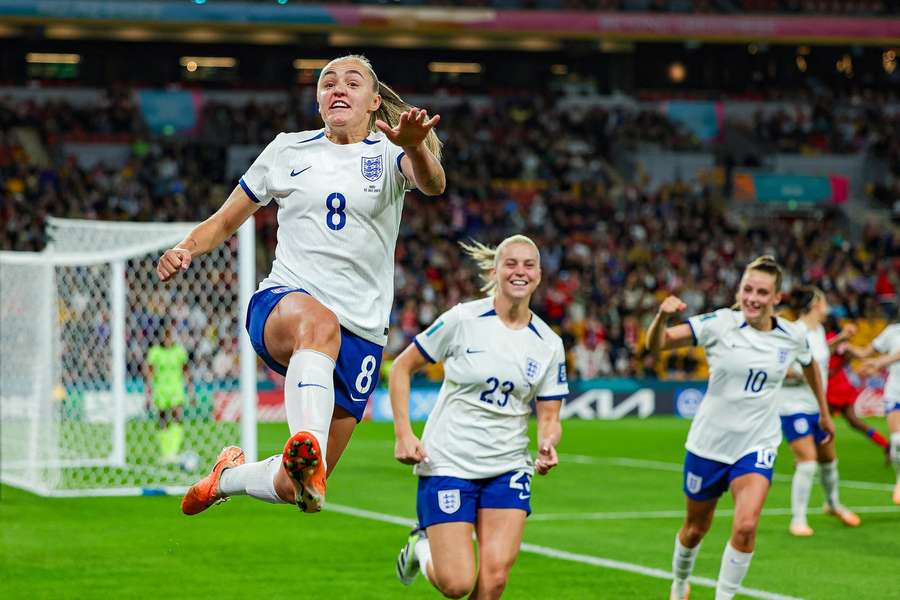 Anglia sărbătorește un gol la Cupa Mondială