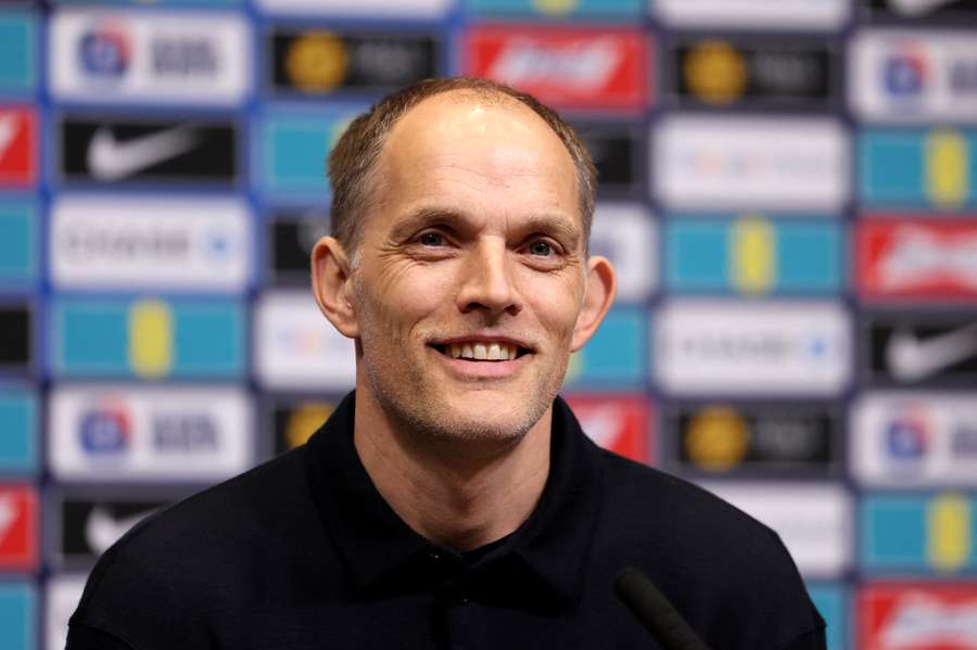 Thomas Tuchel durante entrevista coletiva da seleção inglesa