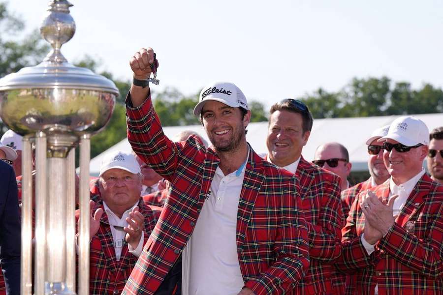 Davis Riley après son triomphe.
