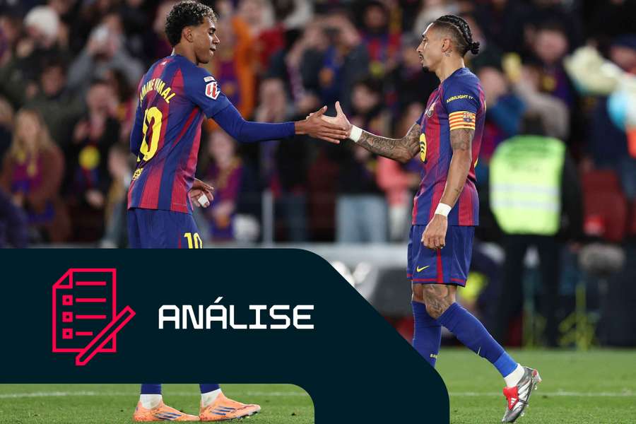 Lamine Yamal e Raphinha estão no bom caminho para defender o título em Espanha