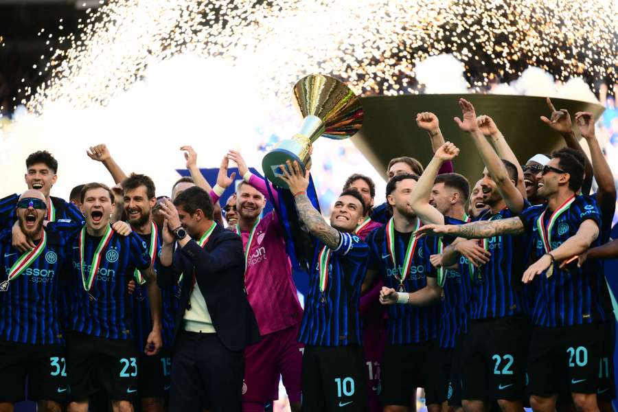  festa scudetto dell'Inter in campo